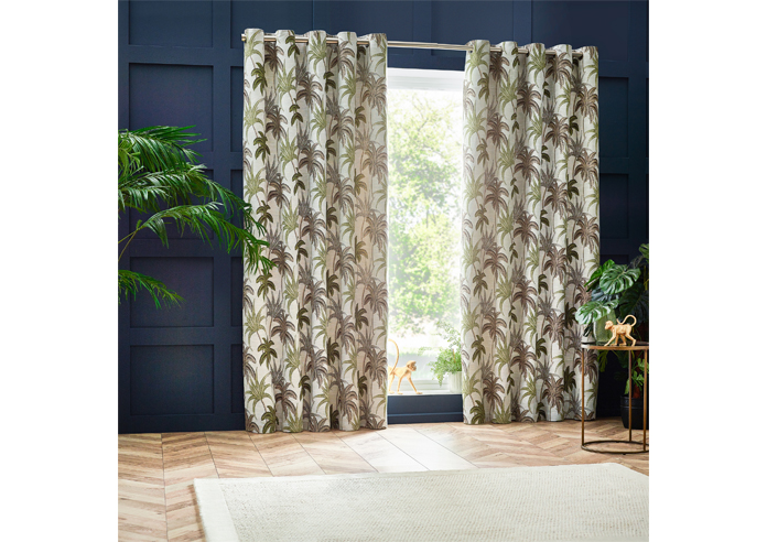 Galapagos Eyelet, Green - Ready Made Curtains - Image 7